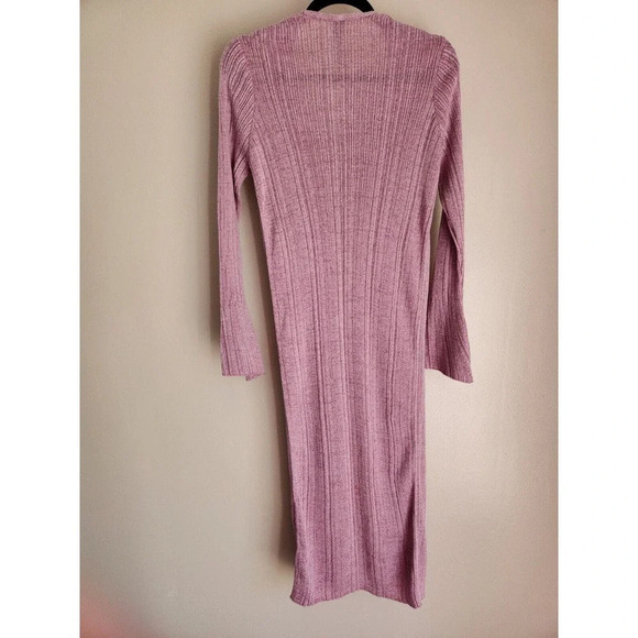 NWT By Anthropologie Long Shine Cardigan Sweater Size S Pink - Picture 8 of 12